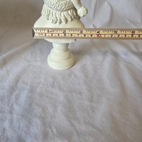Neutral Santa Bust Christmas Tabletop Xmas Decor, White, Holiday Time 5.75" NIB - Picture 11 of 12